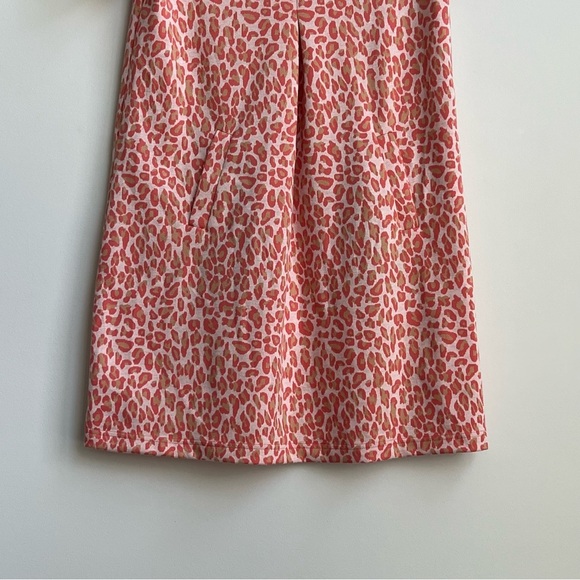 Tyler Boe Coral Animal Cheetah Print Kristen Shift Dress Small Mod Mini Retro - Picture 4 of 11